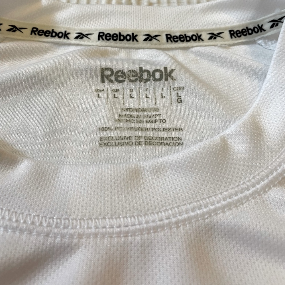 Men’s Reebok athletic shirt white NWOT